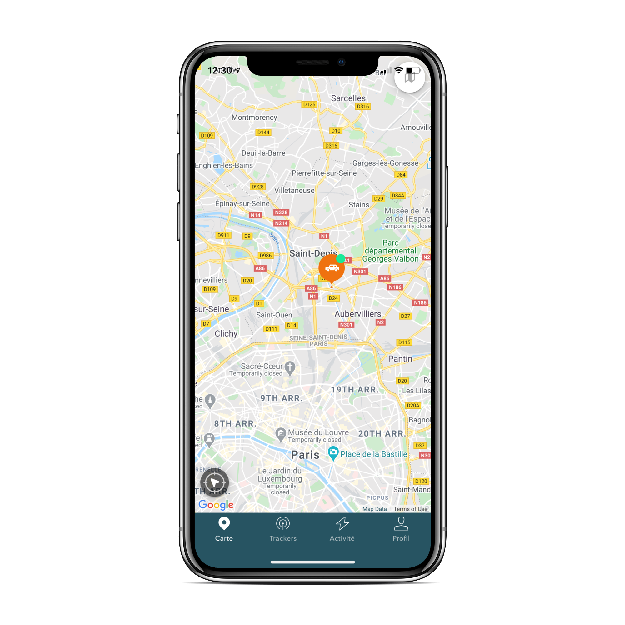 Application TRAKmy iOS et Android — suivi GPS antivol moto en temps réel