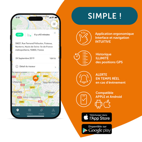 Traceur GPS Maxi (Blanc)