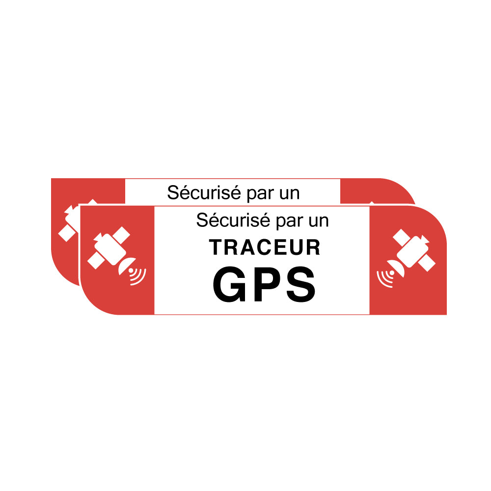 2x Autocollants Dissuasifs Rectangulaires Anti Vol