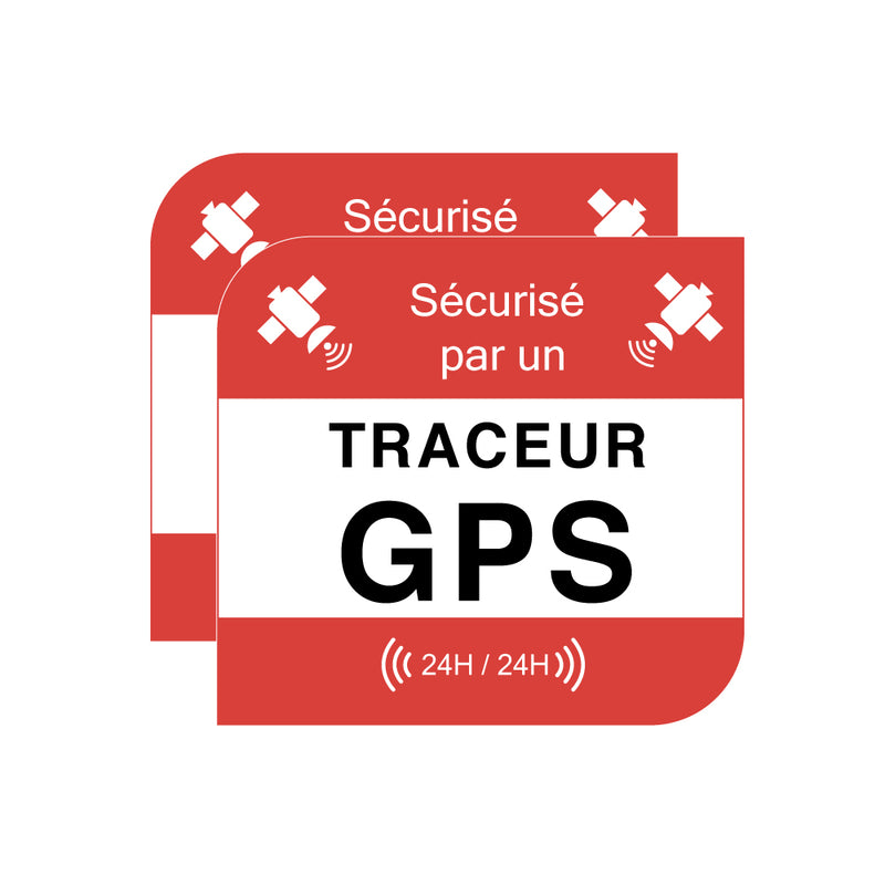 2x Autocollants Dissuasifs Carrés Anti Vol